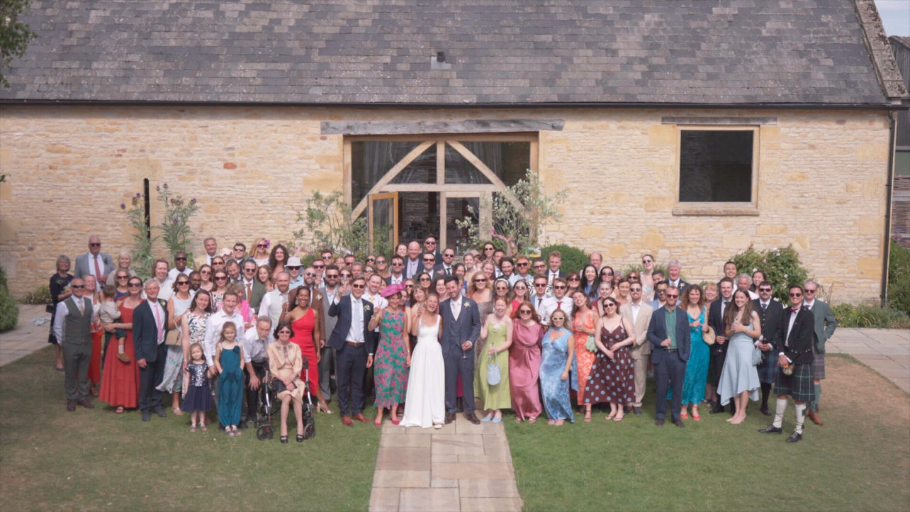 wedding guest group shot